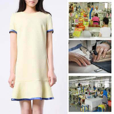淘工厂女装加工 连衣裙来图来样生产定制贴牌 实力服装工厂小批量